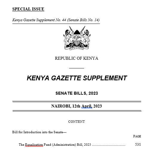 The Equalisation Fund (Administration) Bill, 2023